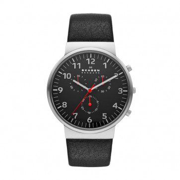 Horlogeband SKW6100 Leder Zwart
